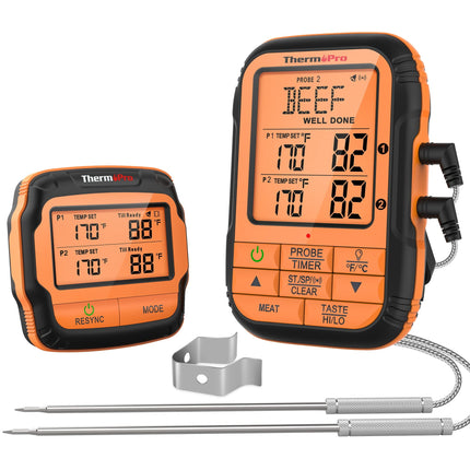Termómetro de Carne Inalámbrico ThermoPro TP28 con Sonda Doble para BBQ