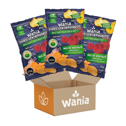 Pack Chips Centrifugados Wania Mix de Vegetales 50g 24 UN