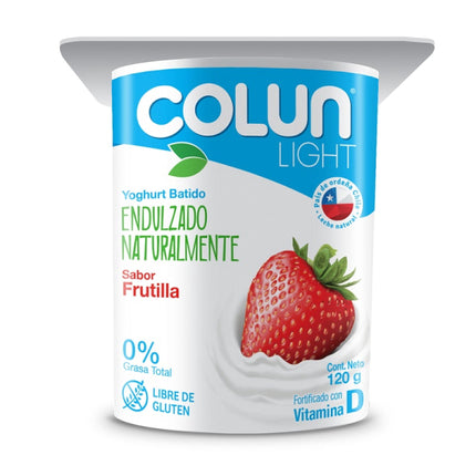 Yoghurt Batido Light Sabor Frutilla Pote, 120 g - Colun | Apishop