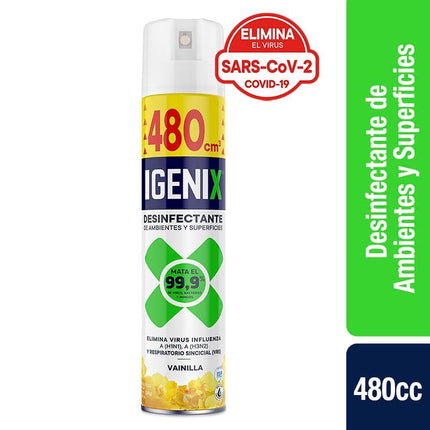Desinfectante de Ambientes Aerosol Vainilla Lata, 480 ml