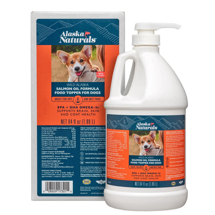 Suplemento de aceite de pescado Alaska Naturals Wild Salmon 1.89 L para perros