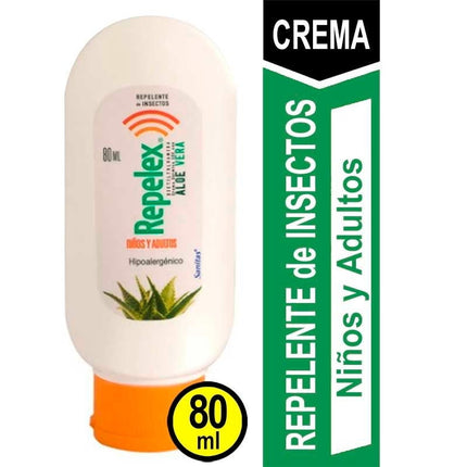 Repelente de Insectos Crema Tópica con Aloe Vera, 80 g