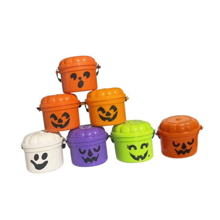 7 Mini Cubos De Nostalgia De Halloween, Tazones De Dulces Para Suministros De Fiesta Y Regalos