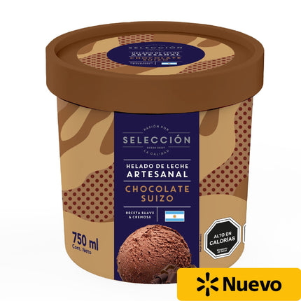 Helado Chocolate Suizo Pote, 750 ml - Selección | Apishop