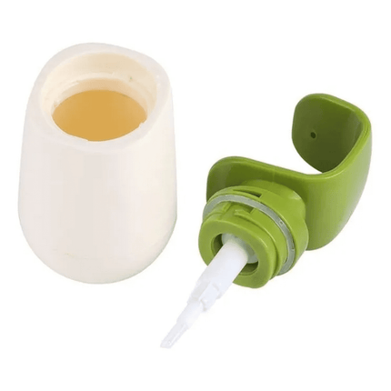 Dispensador Jabón Líquido Gel Shampoo Blanco Con Verde