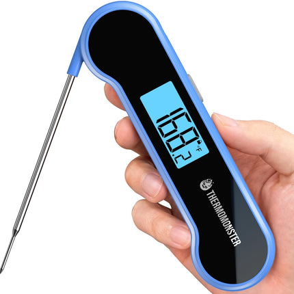 Termómetro para carne ThermoMonster de 0,5 segundos, lectura instantánea, azul