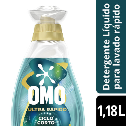 Detergente Líquido lavado rápido 15 minutos para toda tu ropa, 1.18 L