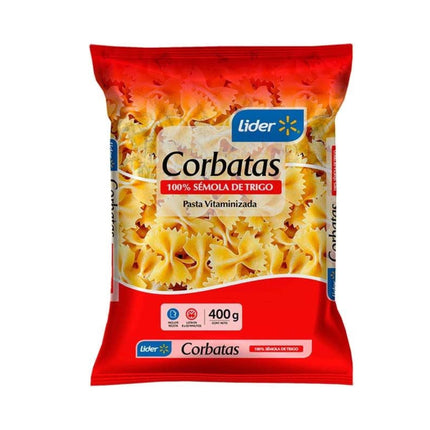Fideo Pasta Corbatas Bolsa, 400 g