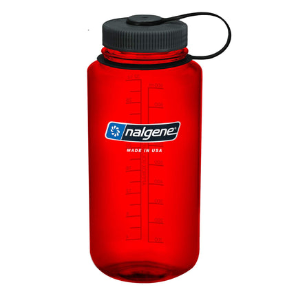 Botella de agua Nalgene Tritan, boca ancha, sin BPA, 950 ml, roja