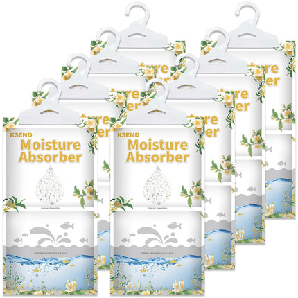 Absorbedor de humedad Ksend, 8 paquetes de bolsas deshumidificadoras, 290 ml