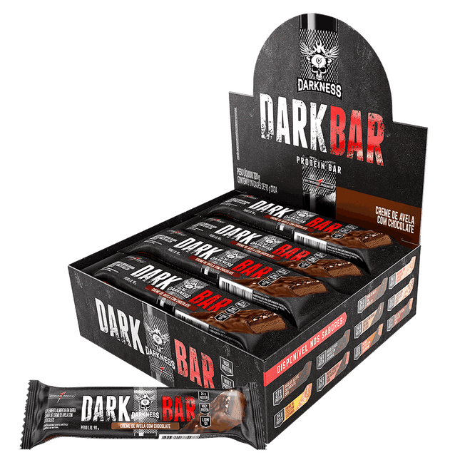 Box 8 Barritas de Proteína Darkness - Crema de Avellanas con Chocolate