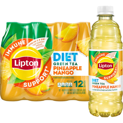 Té helado Lipton, dieta de apoyo inmunológico, piña y mango, 500 ml x12