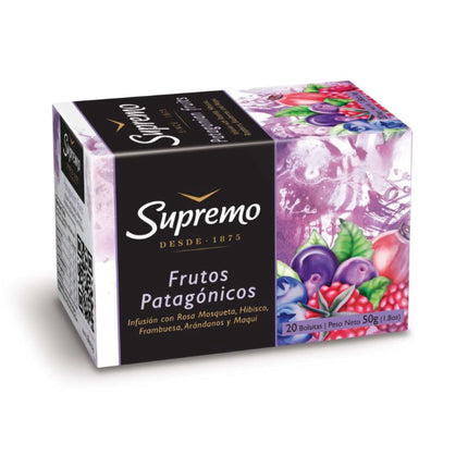 Té Frutos Patagón Supremo Caja, 50 g