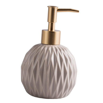 Dispensador De Jabón De Cerámica Elegent Reutilizable Para El Champú De Ducha De Suministro De Hotel En Casa Beige