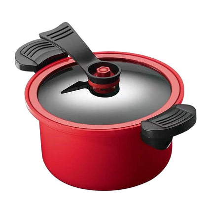 Olla De Cocina Olla A Presión Fácil De Limpiar Para Leche Pasta Fideos Cereales Rojo