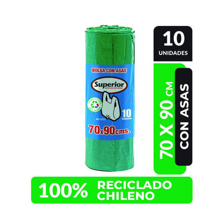 Bolsa de Basura Mediana con Asas 70x90 cm, 10 Un