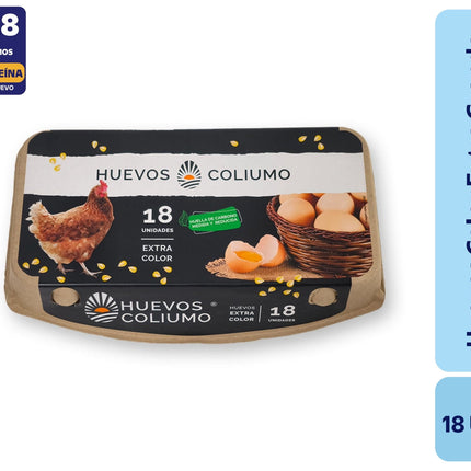 Huevos Tradicionales Extra Grande Color, 18 Un - Coliumo | Apishop