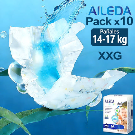 Aileda Pañales Desechable XXG Total 140u Paquete Fácil De Llevar