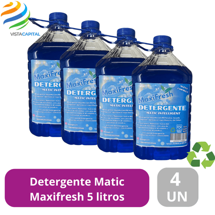 Detergente Maxifresh Matic 5 Litros ecop 4 Unidades
