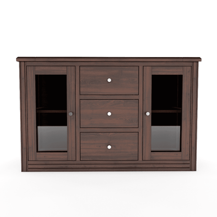 Buffet Berlin Madera Chocolate Vidrio