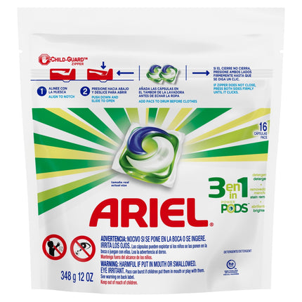 Detergente Concentrado Quitamanchas y Abrillanatador Cápsulas Pote, 16 Un