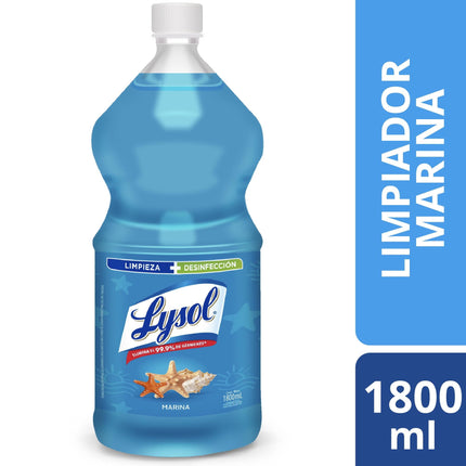 Limpiador Desinfectante Líquido Frescura Marina Botella, 1.8 L