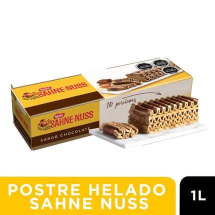 Postre Congelado Sabor Chocolate y Almendras Caja, 1 L - Sahne Nuss | Apishop