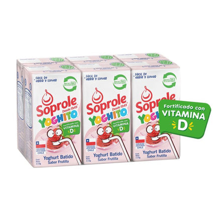 Yoghurt Batido Sabor Frutilla Pack 6 Caja, 690 gr | Apishop