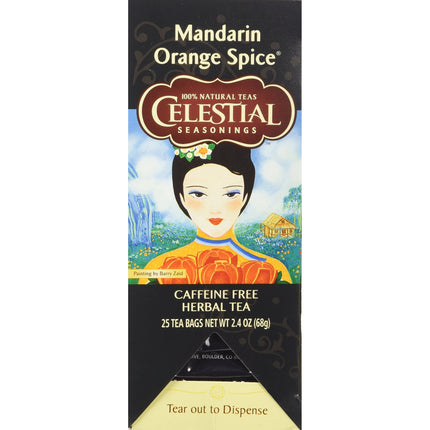 Té de hierbas Celestial Seasonings, mandarina y especias, 25 bolsas