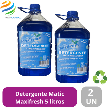 Detergente Maxifresh Matic 5 Litros ecop 2 Unidades