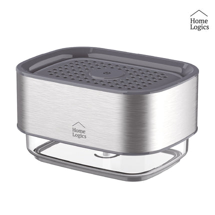 Dispensador Lavalozas Acero Inoxidable con Contenedor 520ml Home Logics 1 un | Apishop.cl
