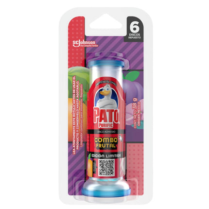 Limpiador inodoro discos activos pato combo frutal, 38 g