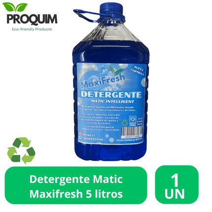 Detergente Liquido Maxifresh Matic 5 Litros ecopet Unidad