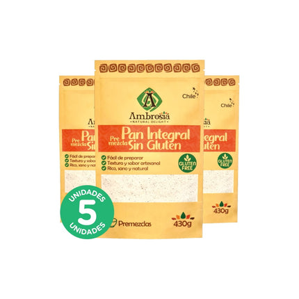 Pack 5, Premezcla Pan Integral 430gr