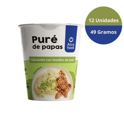 Vasos Puré Ciboulette con Pollo 12X 49 Gr
