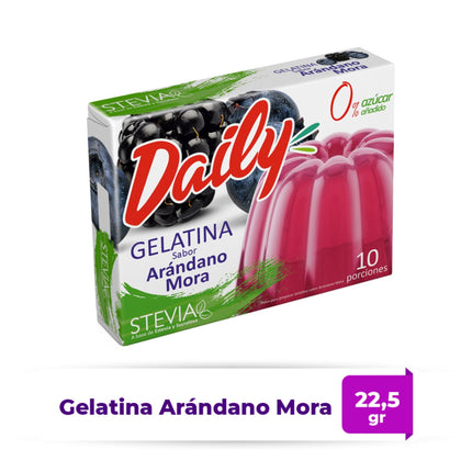 Gelatina Diet Sabor Arándano Mora Caja, 22 g - Daily | Apishop