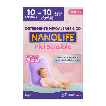 Detergente en capsulas hipoalergénico - fórmula 3 en 1, 160 g