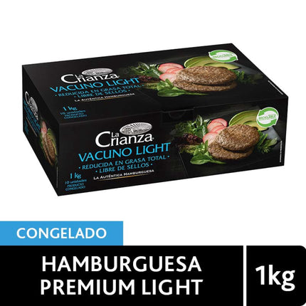 Hamburguesa de Vacuno Light, 10 Un de 100 g c/u