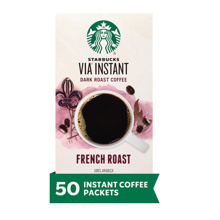 Café instantáneo Starbucks VIA Dark Roast French Roast 50x1.8g