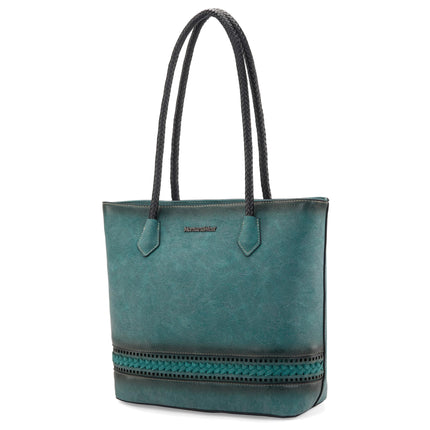 Bolsa Tote Montana West de Piel Vegana Tejida para Mujer MWC-090CTQ