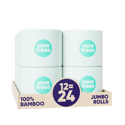 Papel higiénico Save Trees Bamboo, 12 rollos, 3 capas, 300 hojas