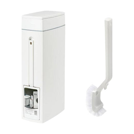 Papelera De Baño Con Portaescobillas De Inodoro Papelera Delgada Blanca Con Escobilla De Inodoro