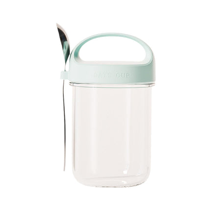 Recipiente Para Avena Durante La Noche, Vaso De Cristal Para Cereales, Para Llevar, Para Pudín De Frutas, Yogur, Azul