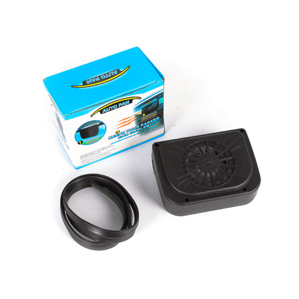 Ventilador Solar Auto Fan | Refrigeración Para Tu Auto Negro