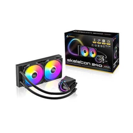 Refrigeración Líquida Antec Skeleton 240 ARGB, 2 Ventiladores, Intel/AMD, Negro