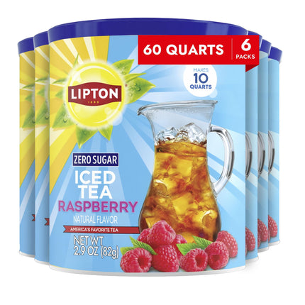 Mezcla de té helado Lipton Zero Sugar Sabor Frambuesa 10L (x6)