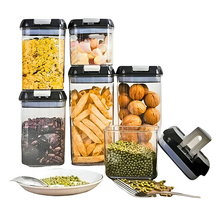Pack 7 Contenedores Cereales Fideos Azucar Despensa Cocina