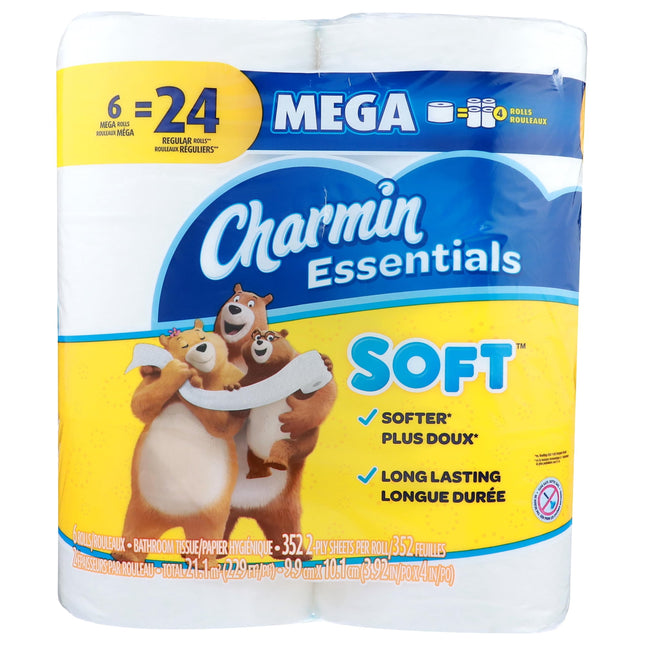 Paquete de papel higiénico Charmin Mega Pack, 352 hojas, con protección séptica