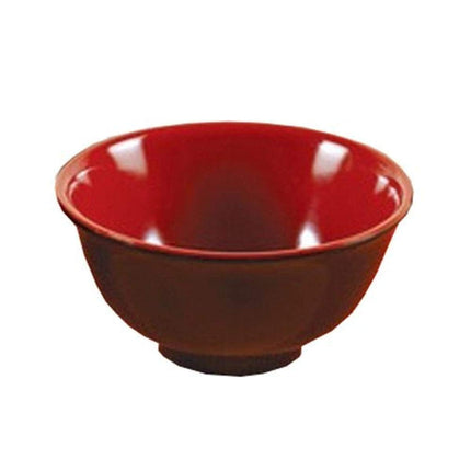Cuenco para arroz Yanco CR-130, melamina bicolor negra y roja, 240 ml