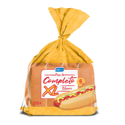 Pan De Completo Blanco XL 6 Un, 528 g